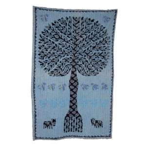 com Stunning Home Décor Rajrang Tree of Life Patch Work Cotton Blue 