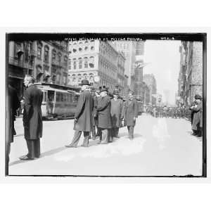   Potter funeral,Mayor McClellan with others,New York