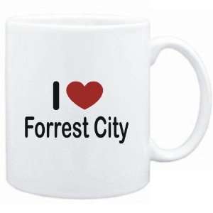  Mug White I LOVE Forrest City  Usa Cities Sports 