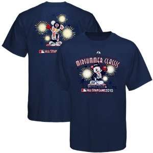   Navy Blue National League Mickey Statue T shirt