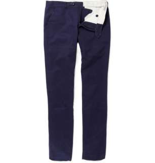   > Trousers > Casual trousers > Slim Cotton Twill Trousers