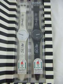 GZS10Pack New Swatch   1995 White Hours & Black Minutes  