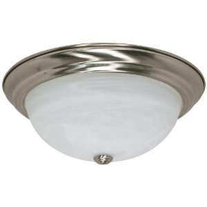  Alabaster Glass Nickel ENERGY STAR 15 1/4 Ceiling Light 