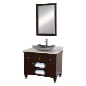 in. Single Bathroom Vanity Set, Espresso, 24.25W x 36.25H in. (Mirror 