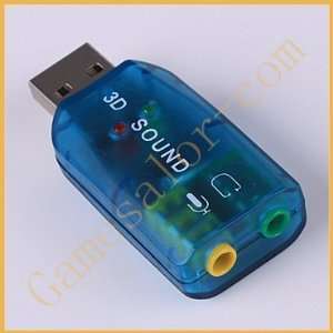  USB 2.0 Mic Speaker 5.1 Audio Sound Card ADAPTER 