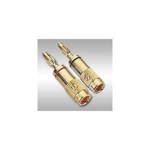  Gold Speaker Wire Banana Plugs Professional Grade 2 pieces 