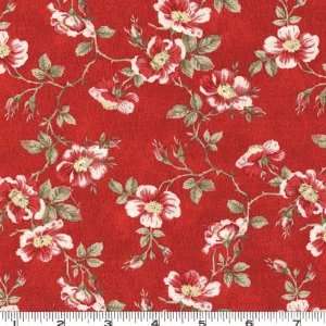  45 Wide Holly Go Lightly Floral Red Fabric By The Yard 