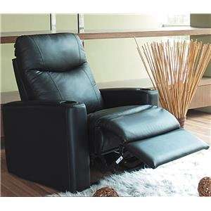   Black Leather Theater Recliner , Three Way Leather Recliner: Home