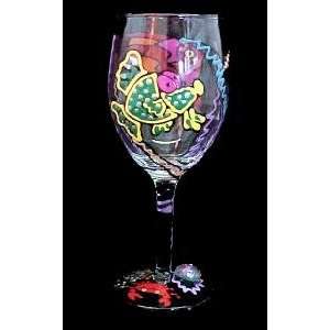    Fantasy Fish Design   Wine Glass   8 oz