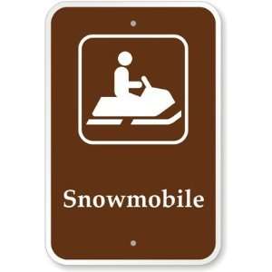  Snowmobile (with Graphic) Diamond Grade Sign, 18 x 12 
