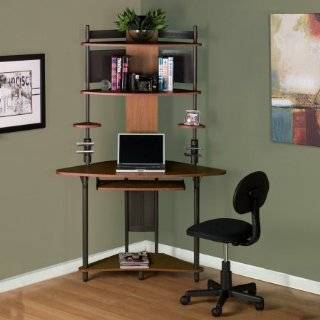   Designs Jameson Computer Tower Pewter / Clear Glass Furniture & Decor