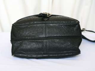 STEFANO SERAPIAN Black *OSTRICH* Messenger Bookbag Computer Bag 