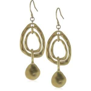    Kenneth Cole New York Goldtone Circle Drop Earrings: Jewelry