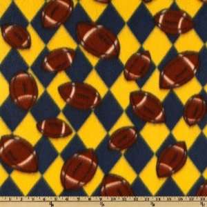   Argyle Navy/Bright Gold Fabric By The Yard Arts, Crafts & Sewing