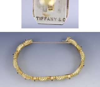 ELEGANT TIFFANY & CO 18K GOLD SAPPHIRE BRACELET  