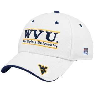 The Game West Virginia Mountaineers White 3 Bar Stretch Fit Hat 
