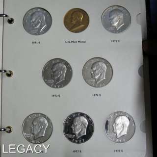 PROOF EISENHOWER DOLLAR COLLECTION 1971 1978 (YS  