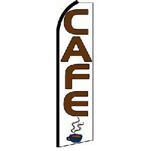  Cafe Extra Wide Swooper Feather Business Flag Office 