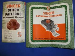 Singer Automatic Zigzagger # 160985 Stitch Patterns 4  