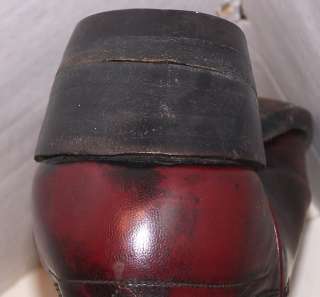 RJ Foley boots burgundy red leather 8.5 WESTERN Maine  