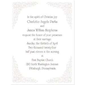  Vignette Wedding Invitation Cards 