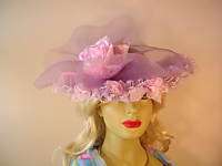 Ladies Purple Pink Church Fashion Hat Dress Hats New  