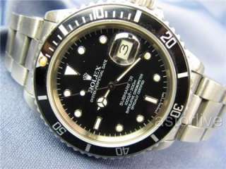 1985 Rolex Stainless Submariner Date w/ Black Bezel Ref 16800 8 Mil 