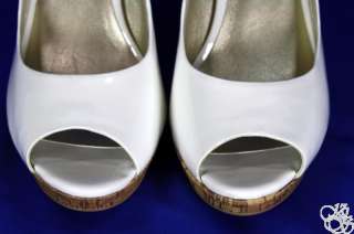 JESSICA SIMPSON Achillea White Peep Toe Heels Shoes New  