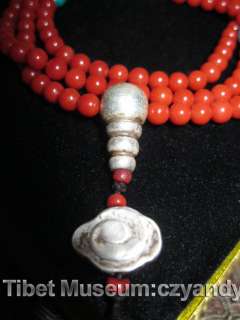 Wonderful Beautiful Old Tibetan Noble Coral Necklace  