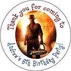 12 Indiana Jones Personalized favor stickers personalized Birthday 