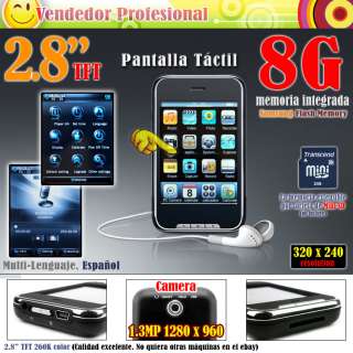 8GB Pantalla Tactil 260K Color Reproductor MP4+MP3  