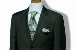 New Daniele $1295 Solid Olive Green 150s Wool Mens Designer Business 