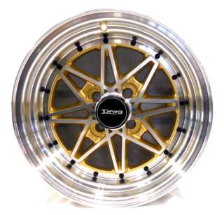 15 Drag dr20 wheel/rim low offset gold +10 4x100 4pcs  