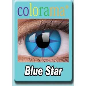   Kontaktlinsen Crazy Motivlinsen Kostüm Karneval BLUE STAR / STERN