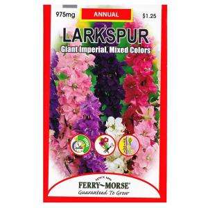 Ferry Morse Larkspur Giant Imperial Mixed Colors Seed 1072 at The Home 