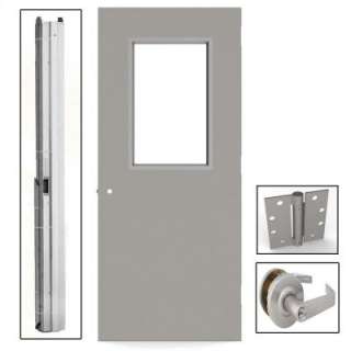   in. x 80 in. Vision 1/2 Lite Left Hand Door Unit with Knockdown Frame