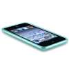 For iPod touch 4 4th G Clear Frost Blue Gel Soft Case Cover+Privacy 