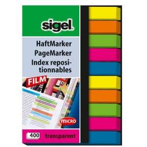 Sigel HN617 Haftmarker Film, micro, 2x 5 Farben im Pocket, grün, blau 