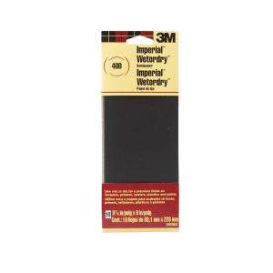 3M Imperial Wetordry 400 Grit Silicon Carbide Sandpaper (10 Pack) 5920 