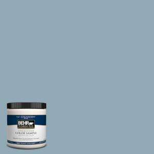 BEHR Premium Plus 8 oz. Newport Blue Interior/Exterior Paint Tester 