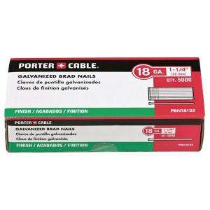 Porter Cable 18 Gauge x 1 1/4 in. Brad Nail 5000 per Box PBN18125 at 