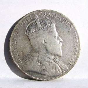 NEWFOUNDLAND Edwardian 1904 H silver 50 Cents; 1st yr  