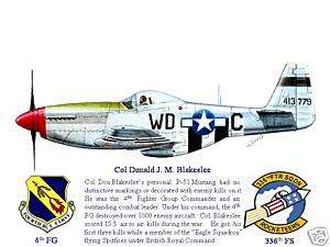 Col Don Blakeslees P 51D Mustang by Willie Jones Jr.  
