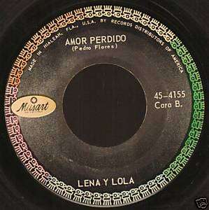 LENA Y LOLA CARTA FATAL/AMOR PERDIDO 45 RPM MUSART 4155  