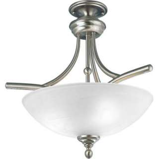   LightingGlendale Collection Brushed Nickel 3 light Semi flushmount