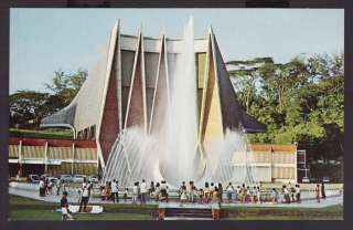 NATIONAL THEATRE & WATER FOUNTAIN RIVER VALLEY ROAD SINGAPORE c1957 
