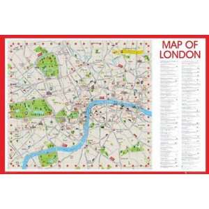 Empire 335128 Stadtplan von London   Central Map   Poster   61 x 91.5 