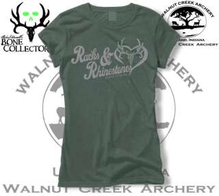 Bone Collector Ladies RR Army Green T Shirt 301 1177  