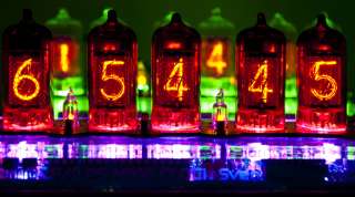 Sven DCF/GPS Nixie Clock Kit with 6 NOS red Z570M Nixie tubes and 