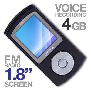 Mach Speed Onyx 4GB Portable Media Player   MP3/MP4, FM Tuner, Voice 